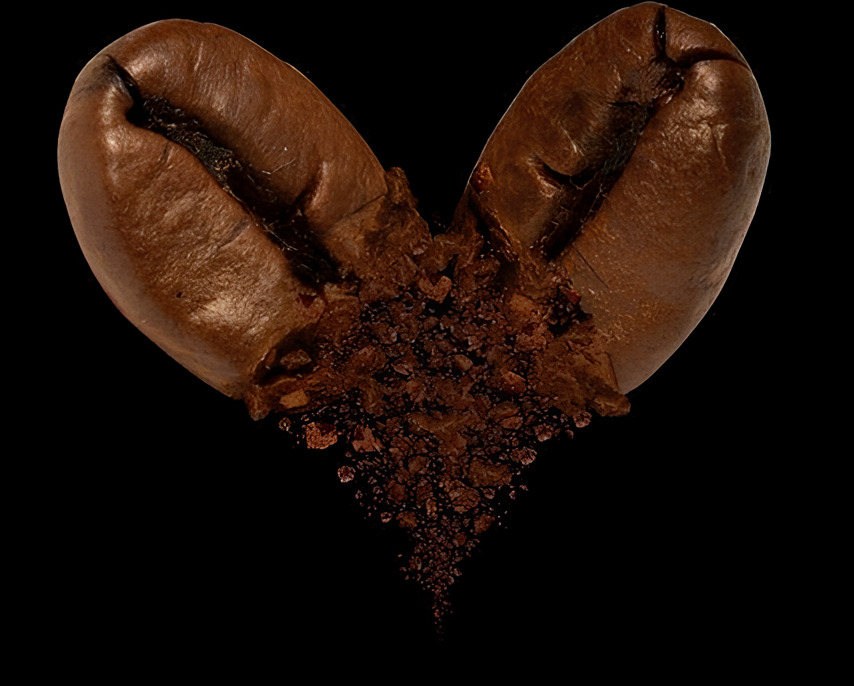 cofee bean heart