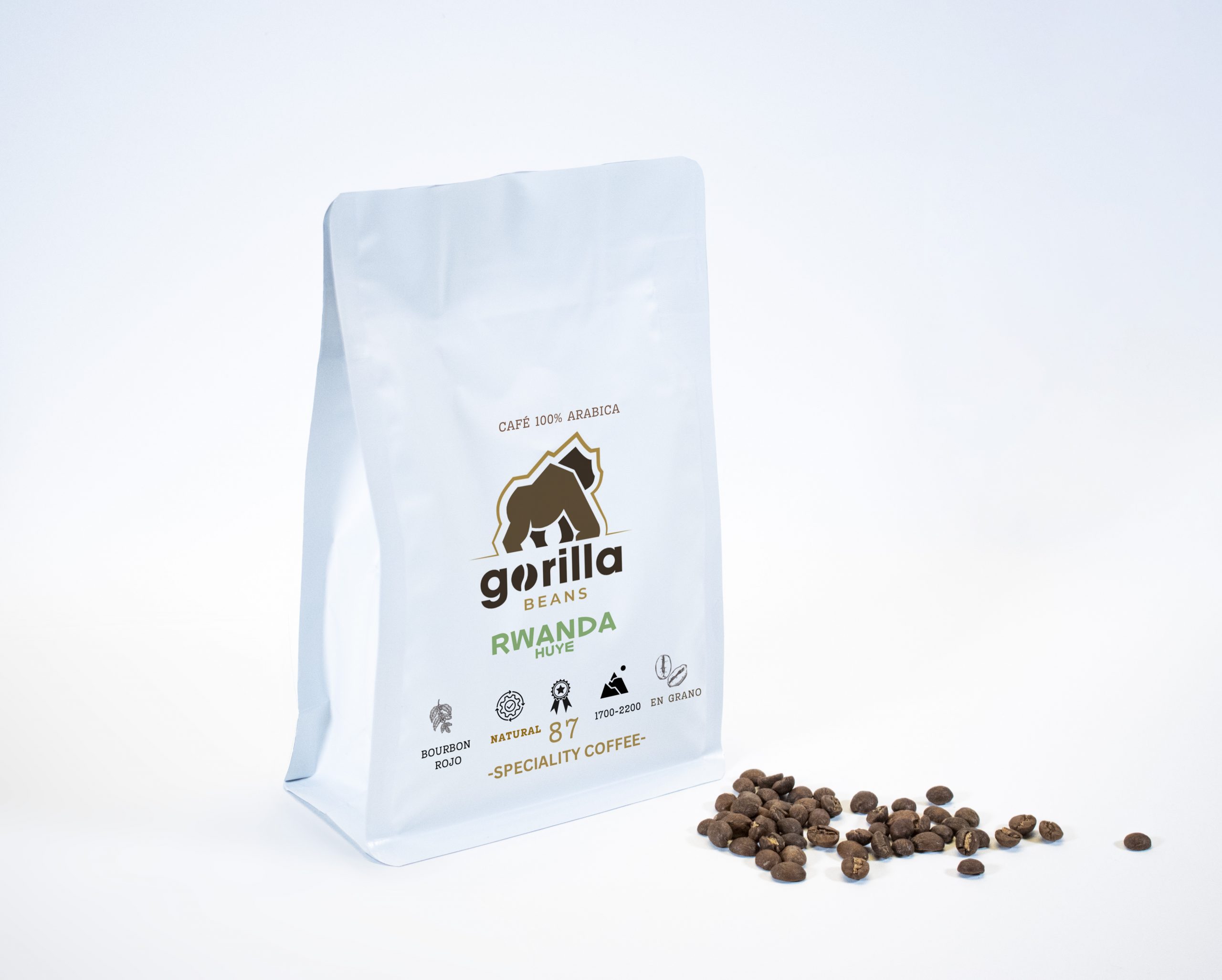 café arábica 100% de ruanda – proceso natural – 87 sca